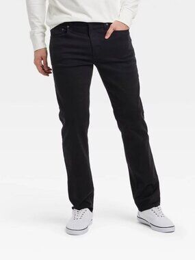 NWT Men's Goodfellow 30x32 Slim Fit Straight Leg Total Flex Black Jeans